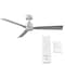 Wac Clean Indoor and Outdoor 3-Blade Smart Ceiling Fan 54in Brushed Aluminum with Remote Control, 120 V F-003 - alternate 2